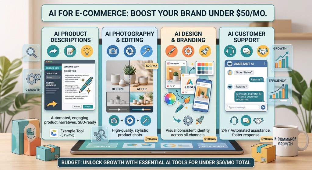 7 AI Tools for Small E-commerce Brands